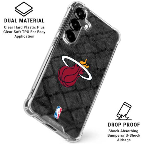 NBA Miami Heat Dark Rust Galaxy S26 Clear Case