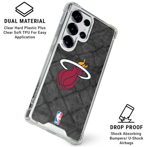 NBA Miami Heat Dark Rust Galaxy S26 Ultra Clear Case