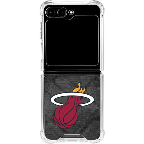 NBA Miami Heat Dark Rust Galaxy Z Flip6 Clear Case