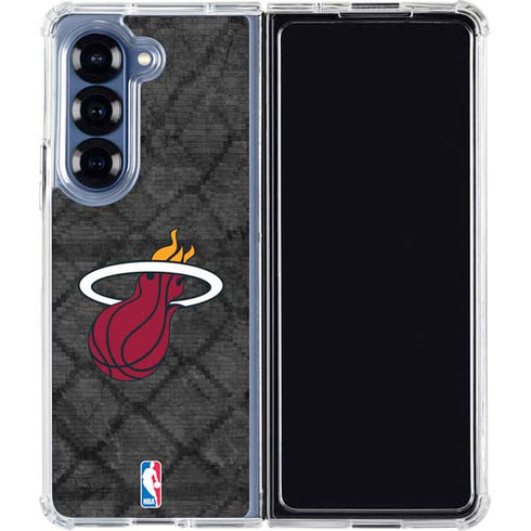 NBA Miami Heat Dark Rust Galaxy Z Fold6 Clear Case
