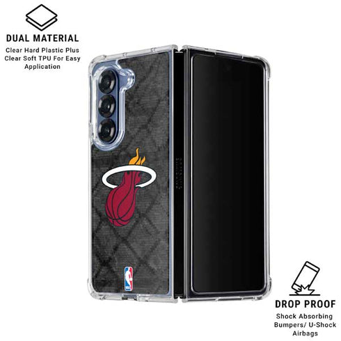 NBA Miami Heat Dark Rust Galaxy Z Fold6 Clear Case