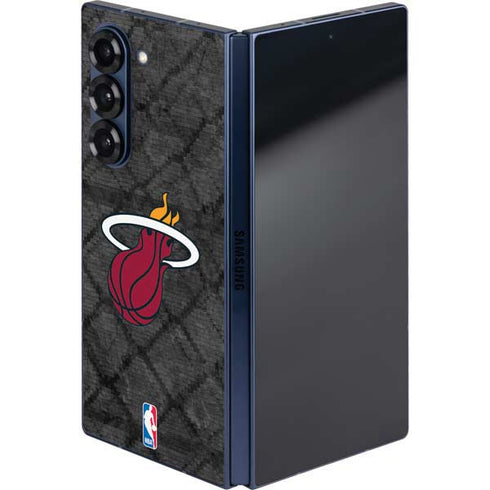 NBA Miami Heat Dark Rust Galaxy Z Fold6 Skin