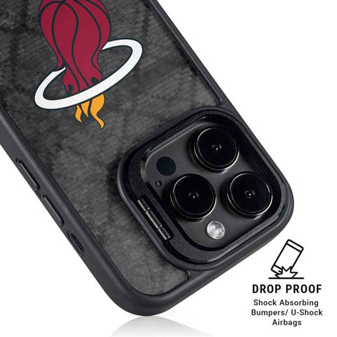 NBA Miami Heat Dark Rust iPhone 14 Pro Kickstand Case