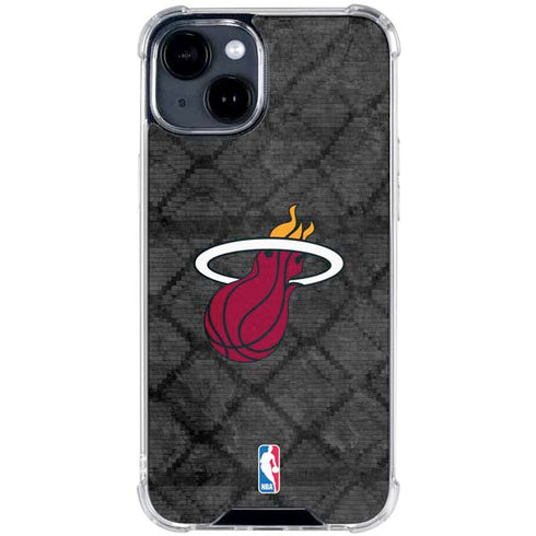 NBA Miami Heat Dark Rust iPhone 15 Clear Case