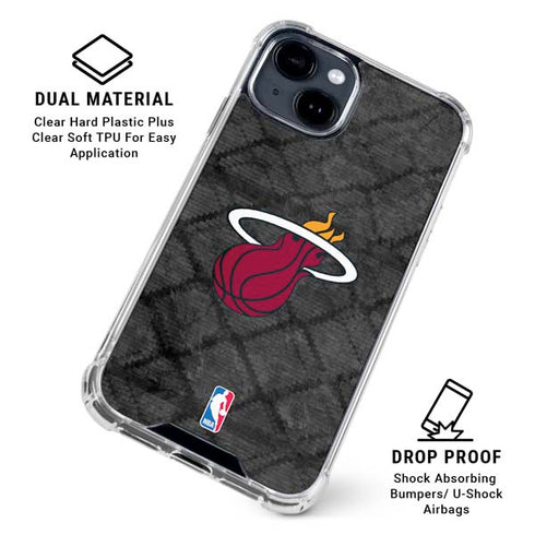 NBA Miami Heat Dark Rust iPhone 15 Clear Case
