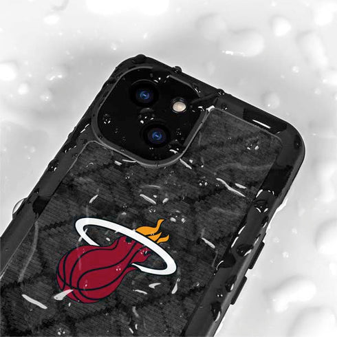 NBA Miami Heat Dark Rust iPhone 15 Plus Waterproof Case