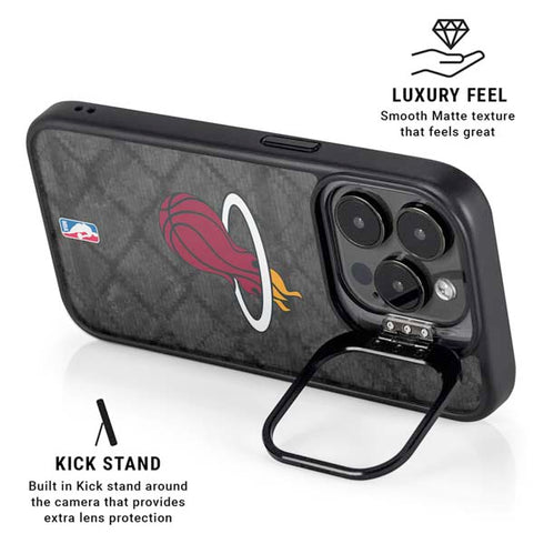 NBA Miami Heat Dark Rust iPhone 15 Pro Max Kickstand Case