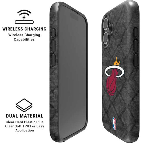 NBA Miami Heat Dark Rust iPhone 16 Magsafe Impact Case