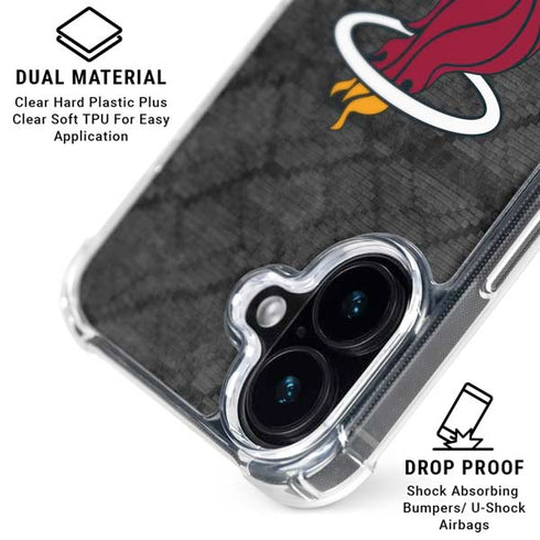 NBA Miami Heat Dark Rust iPhone 16 Plus Clear Case