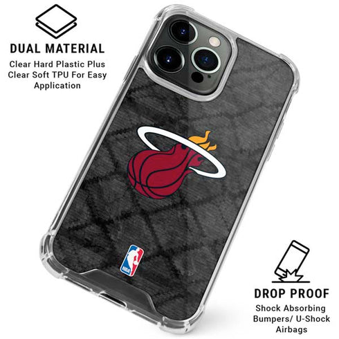 NBA Miami Heat Dark Rust iPhone 16 Pro Clear Case