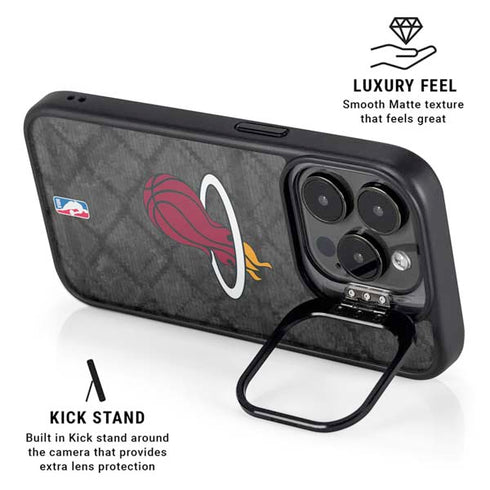 NBA Miami Heat Dark Rust iPhone 16 Pro Max Kickstand Case