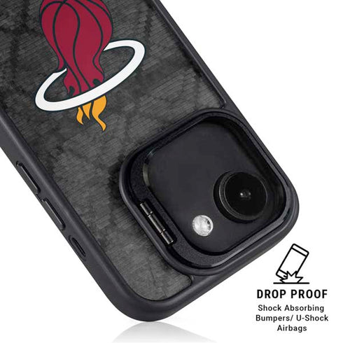 NBA Miami Heat Dark Rust iPhone 16e Kickstand Case
