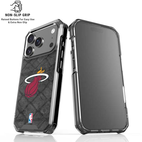 NBA Miami Heat Dark Rust iPhone 18 Pro Clear Case