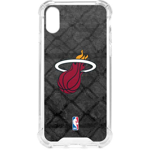 NBA Miami Heat Dark Rust iPhone XS Clear Case