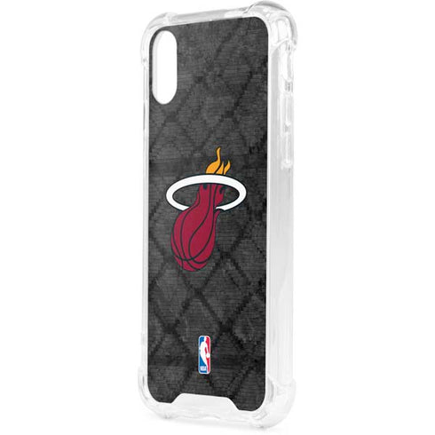 NBA Miami Heat Dark Rust iPhone XS Clear Case