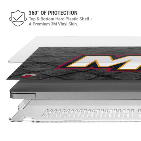 NBA Miami Heat Dark Rust MacBook Pro 14in (2021-24) Case plus Skin