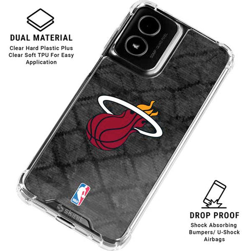 NBA Miami Heat Dark Rust Moto G Power 5G (2024) Clear Case