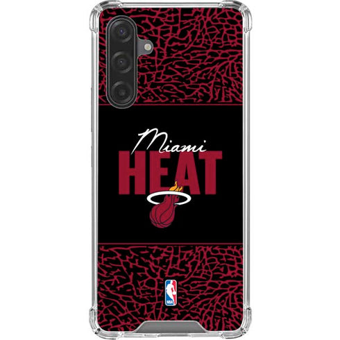 NBA Miami Heat Elephant Print Galaxy A17 Clear Case