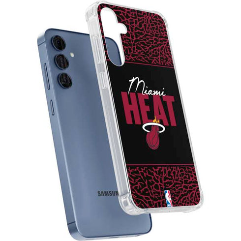 NBA Miami Heat Elephant Print Galaxy A35 5G Clear Case