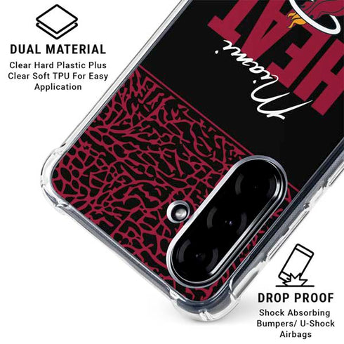 NBA Miami Heat Elephant Print Galaxy A36 5G Clear Case