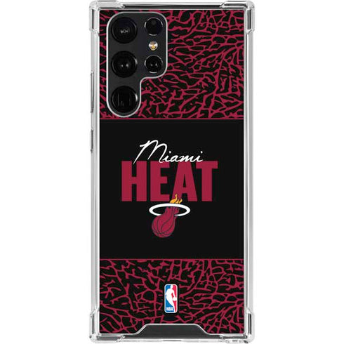 NBA Miami Heat Elephant Print Galaxy S23 Ultra Clear Case