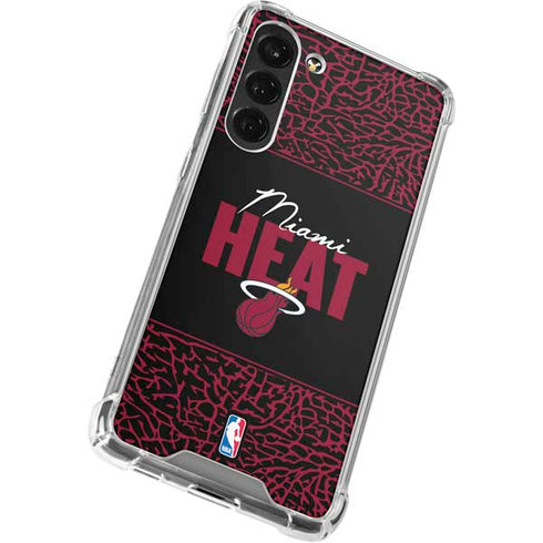 NBA Miami Heat Elephant Print Galaxy S24 FE Clear Case