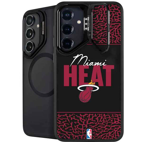 NBA Miami Heat Elephant Print Galaxy S25 Plus Kickstand Case