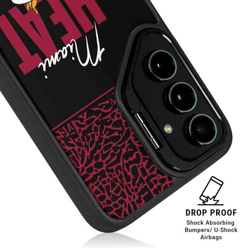 NBA Miami Heat Elephant Print Galaxy S25 Plus Kickstand Case