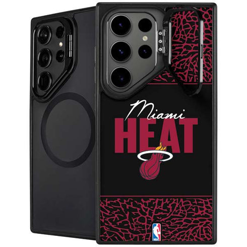 NBA Miami Heat Elephant Print Galaxy S24 Ultra Kickstand Case