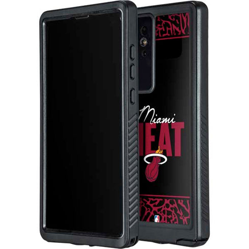 NBA Miami Heat Elephant Print Galaxy S24 Ultra Waterproof Case