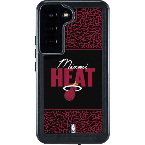 NBA Miami Heat Elephant Print Galaxy S24 Waterproof Case