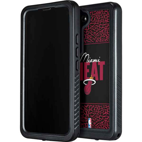 NBA Miami Heat Elephant Print Galaxy S24 Waterproof Case