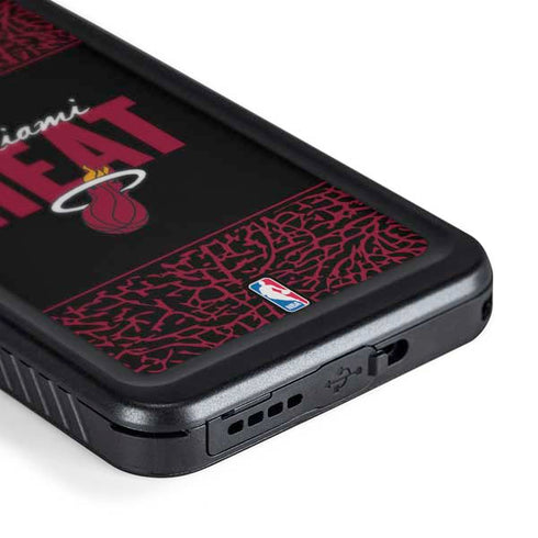 NBA Miami Heat Elephant Print Galaxy S24 Waterproof Case