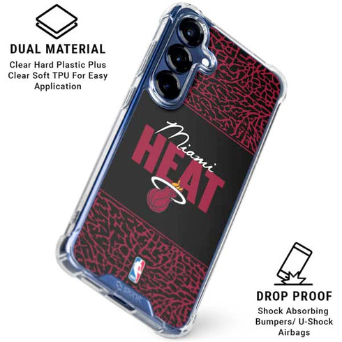 NBA Miami Heat Elephant Print Galaxy S25 Clear Case