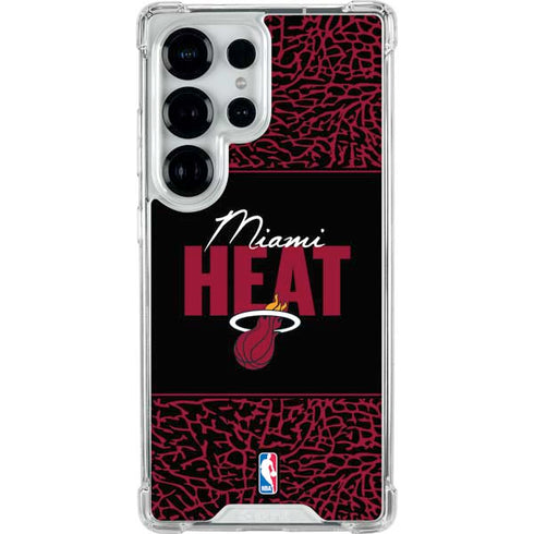 NBA Miami Heat Elephant Print Galaxy S25 Ultra Clear Case