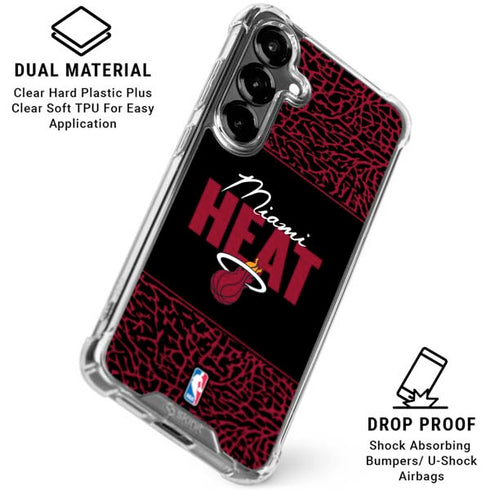 NBA Miami Heat Elephant Print Galaxy S26 Clear Case