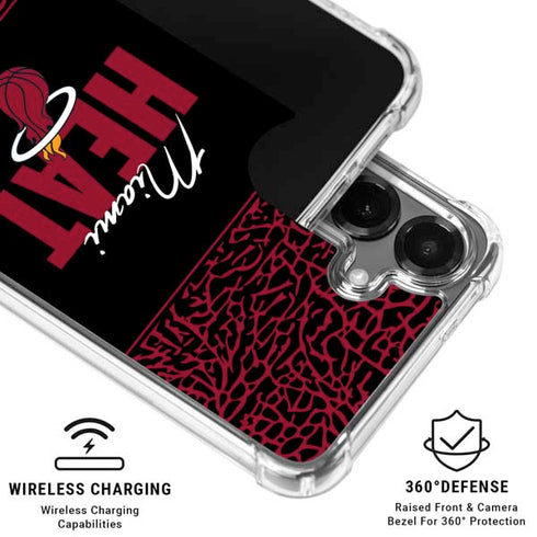 NBA Miami Heat Elephant Print Galaxy S26 Plus Clear Case