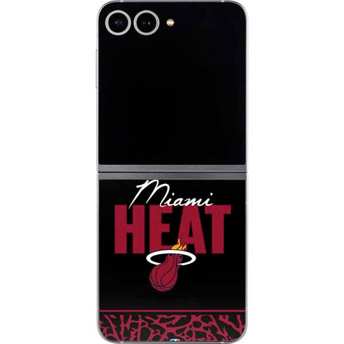 NBA Miami Heat Elephant Print Galaxy Z Flip6 Skin