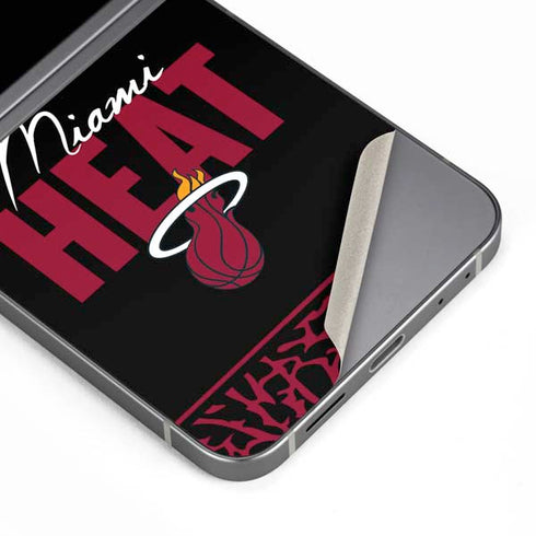 NBA Miami Heat Elephant Print Galaxy Z Flip6 Skin