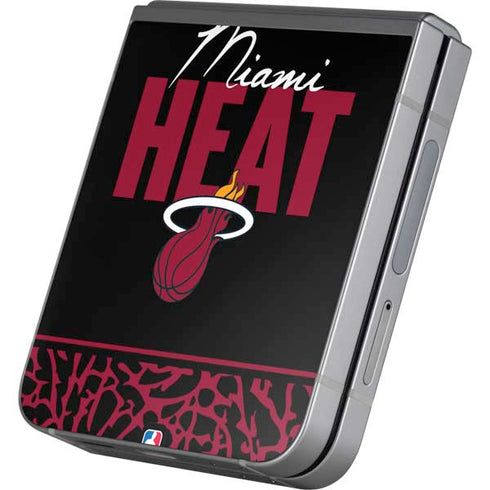 NBA Miami Heat Elephant Print Galaxy Z Flip6 Skin