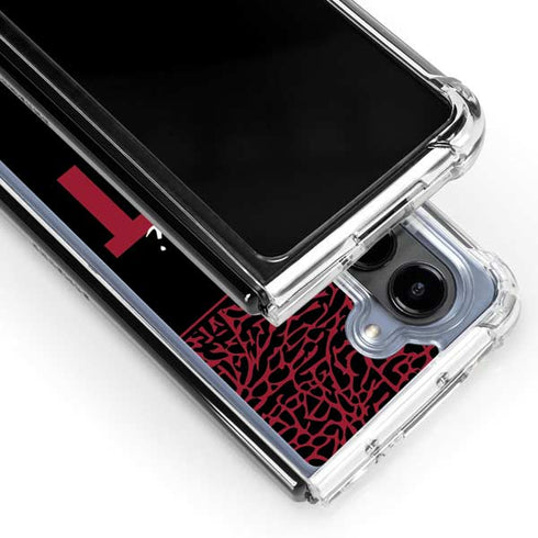 NBA Miami Heat Elephant Print Galaxy Z Fold5 5G Clear Case