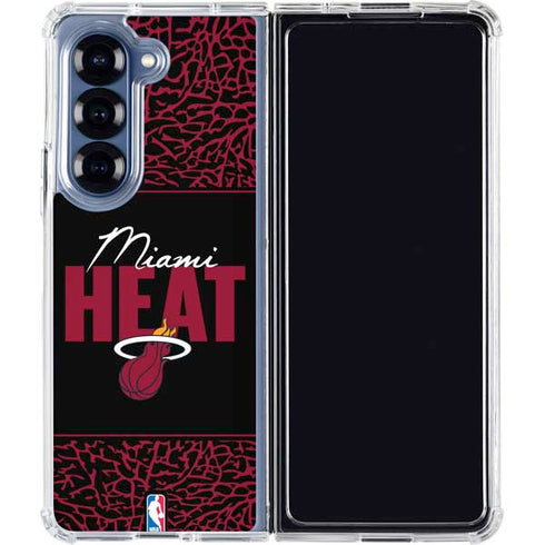 NBA Miami Heat Elephant Print Galaxy Z Fold6 Clear Case