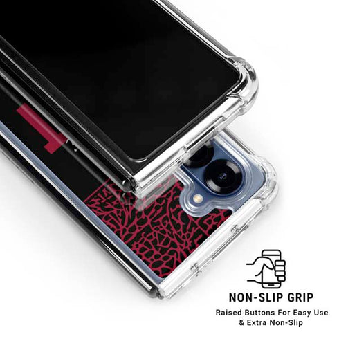 NBA Miami Heat Elephant Print Galaxy Z Fold6 Clear Case