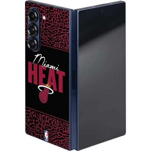 NBA Miami Heat Elephant Print Galaxy Z Fold6 Skin