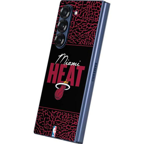 NBA Miami Heat Elephant Print Galaxy Z Fold6 Skin