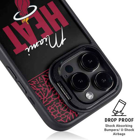NBA Miami Heat Elephant Print iPhone 14 Pro Max Kickstand Case
