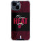 NBA Miami Heat Elephant Print iPhone 15 Clear Case