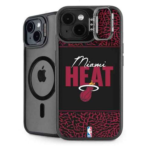 NBA Miami Heat Elephant Print iPhone 15 Plus Kickstand Case
