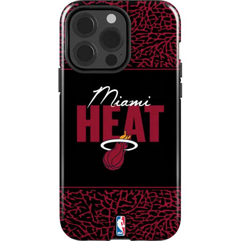 NBA Miami Heat Elephant Print iPhone 15 Pro Impact Case
