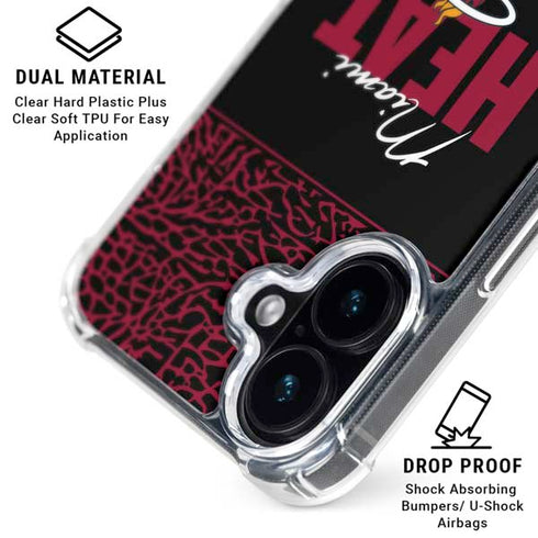 NBA Miami Heat Elephant Print iPhone 16 MagSafe Case